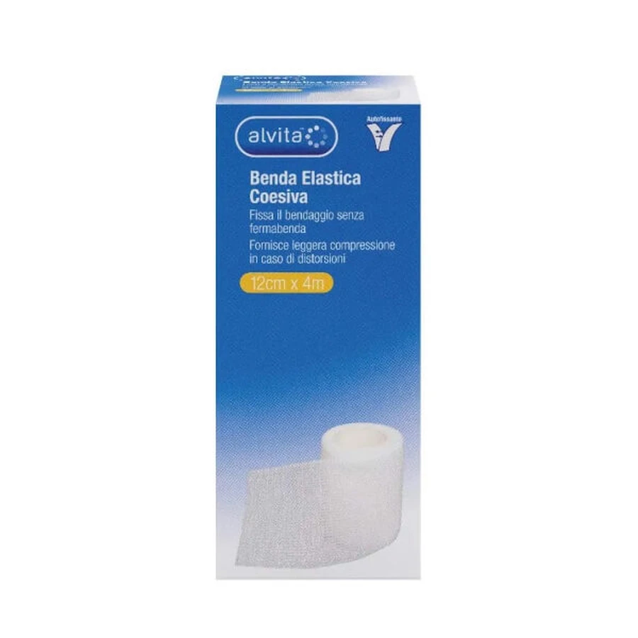 Alvita Cohesive Elastic Bandage 12cm x 4m Medical Use