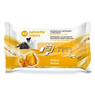 PET PROFESSIONAL AMBER WIPES 40 PCS