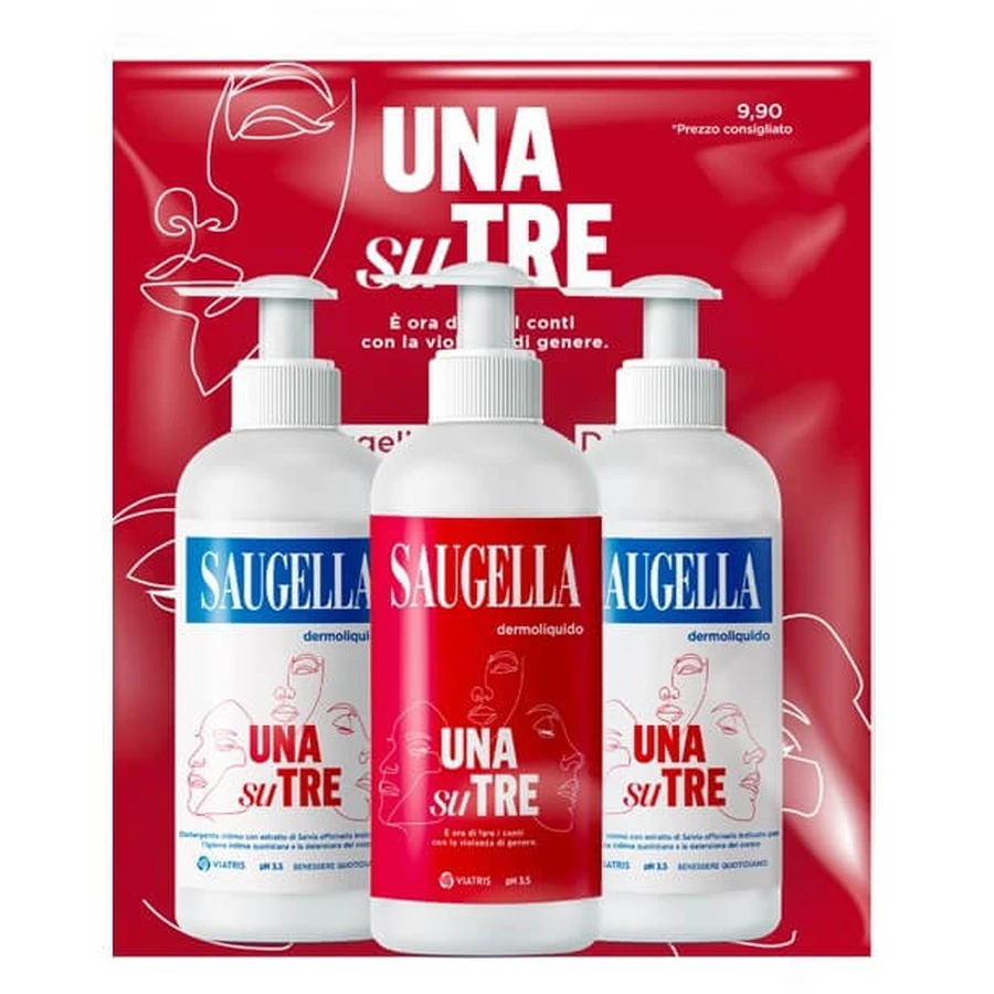 Saugella Dermoliquid Intim-Reinigungsmittel 3X200