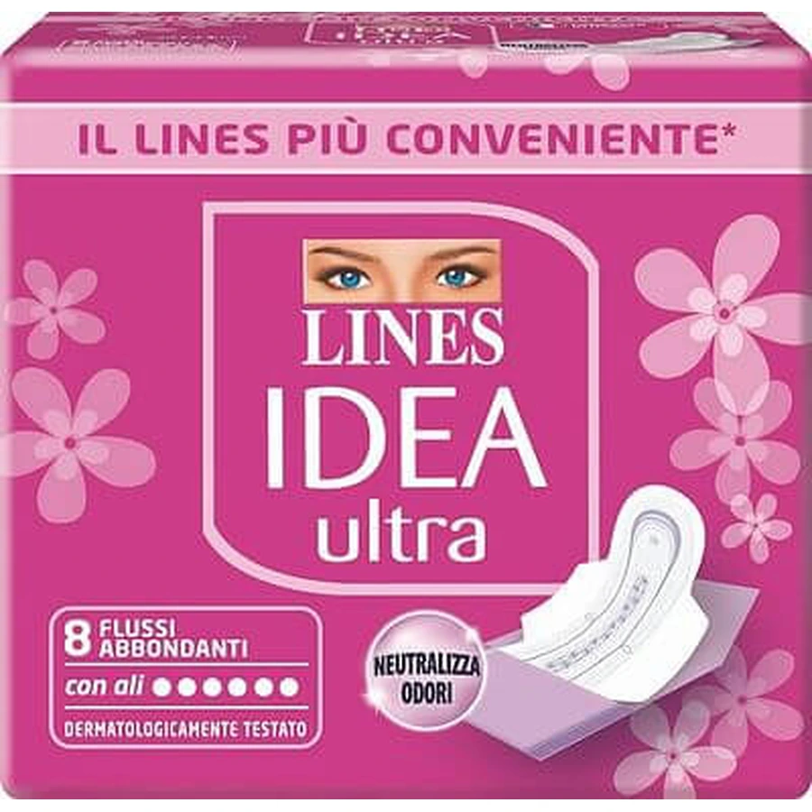 Idea Ultra Absorbent Abundant Flows With Wings 8 Pieces
