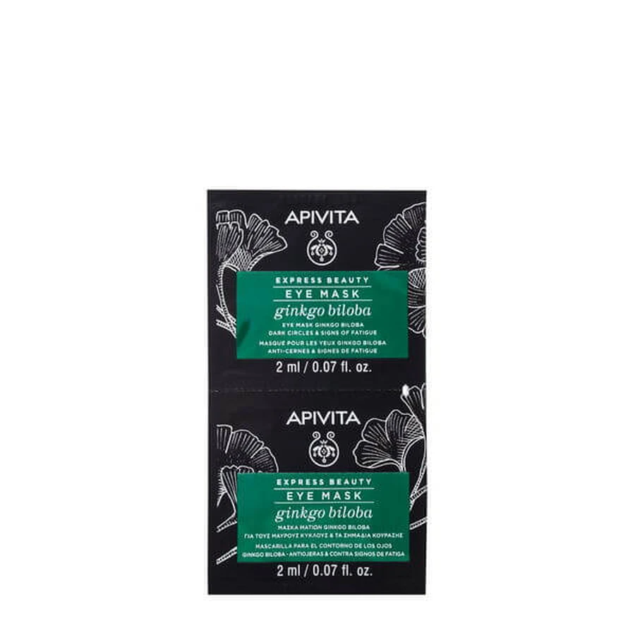 Apivita Ginkgo Biloba Augenmaske Dunkle Augenringe 2x2ml