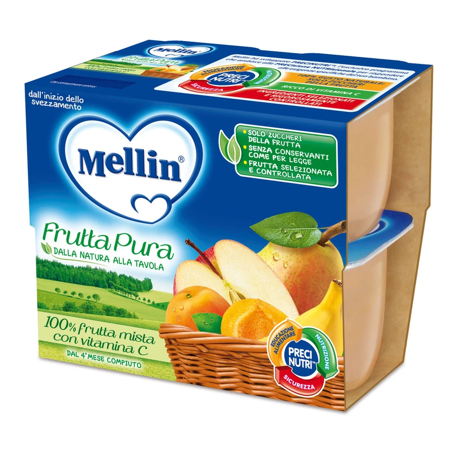 Mellin Pure Fruta Mixta 4x100g