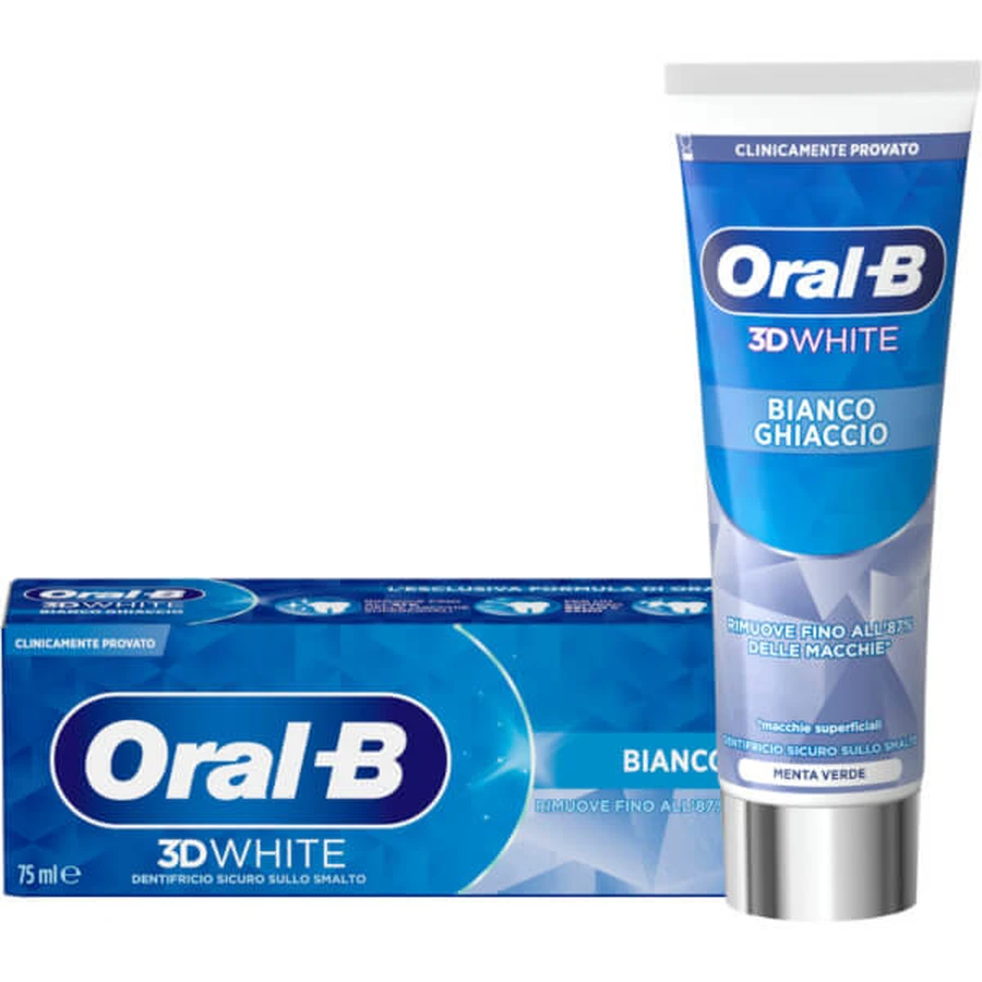 Oral B 3D White ice white mint green toothpaste 75ml