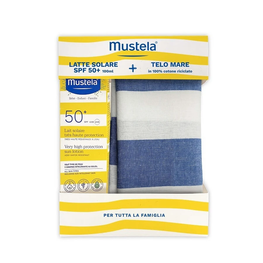 MUSTELA LECHE SOLAR+TOALLA DE MAR