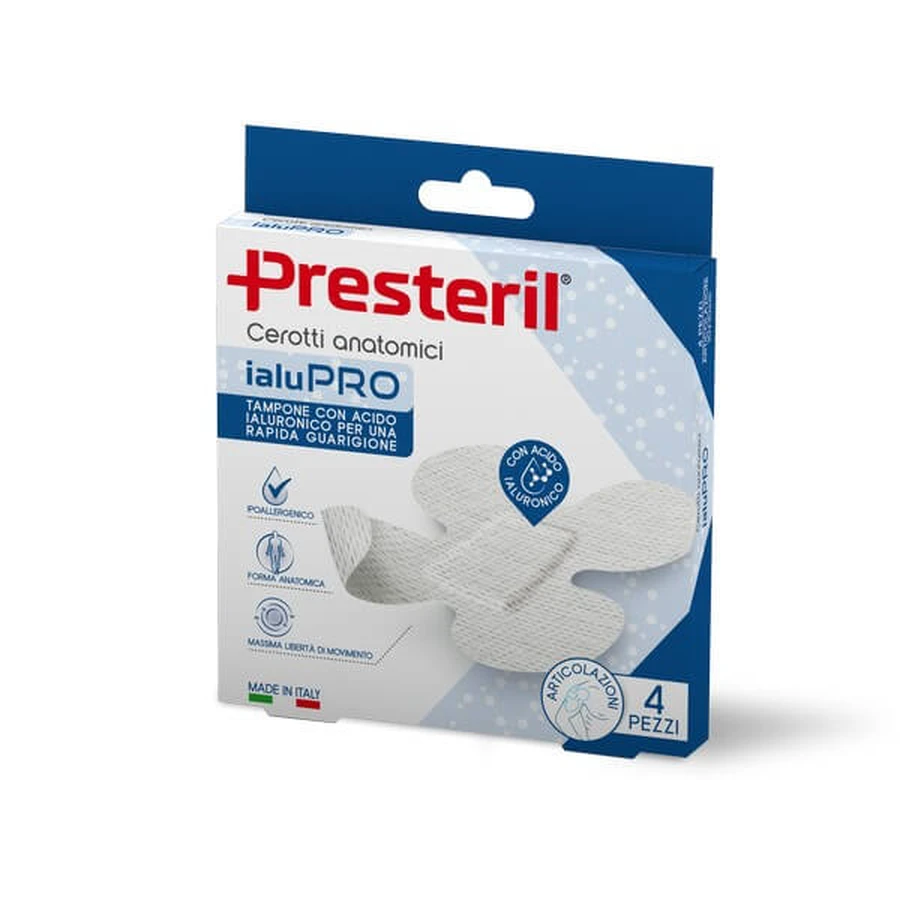 PRESTERIL 4 patchs de récupération ialuPRO joints 10x10cm
