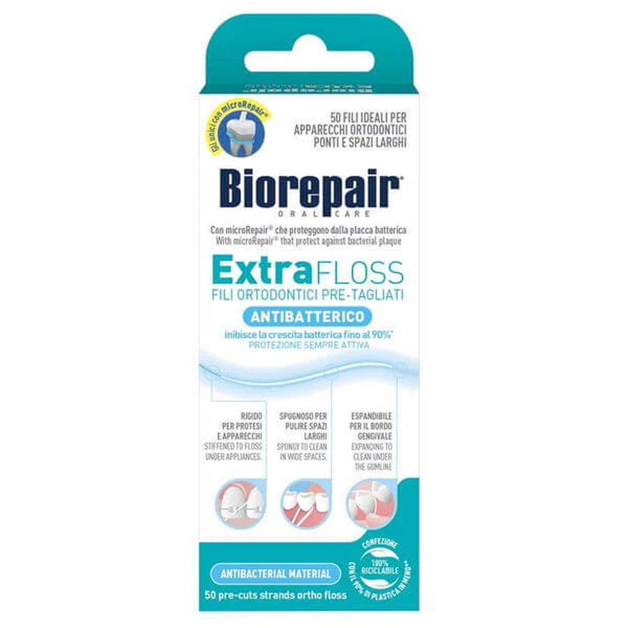 Biorepair Extra Floss Pre-Cut Orthodontic Wires 50 Pieces