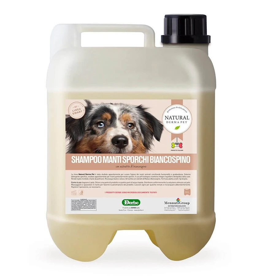 NATURAL DERMA PET DOG SHAMPOO "SMART" DIRTY COATS WITH HAWTHORN EXTRACT 10 LT