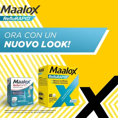 Maalox reflurapid 2x40 chewable tablets