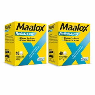 Maalox reflurapid 2x40 chewable tablets