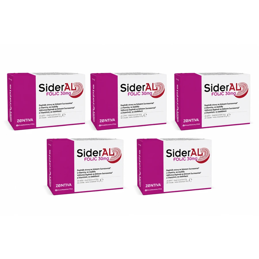 SiderAL Folic 30 mg, 5x20 sachets, Zentiva