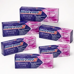 Blend-a-med 3D White Luxe pasta dentífrica, Glamorous White, 6x75 ml