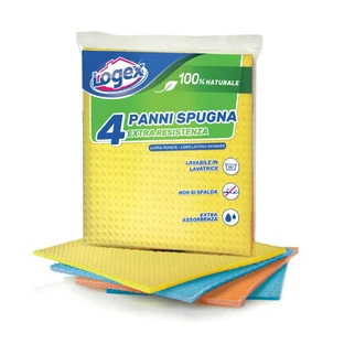 TELA ESPONJA LOGEX 18x30 CM CF. 4 PZ (colores surtidos)