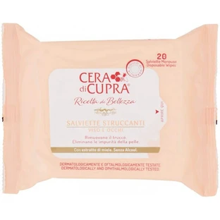 CERA DE CUPRA TOALLITAS DESMAQUILLANTES 25PCS.CON EXTRACTO DE MIEL