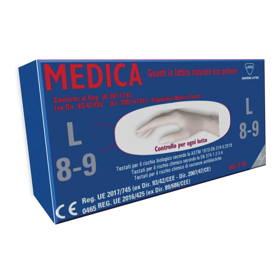 Gants en latex L 100pcs LPPHARM