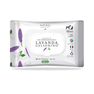NATURAL DERMA PET SCENTED CLEANSING WIPES CF. (35 STÜCK) LAVENDEL & JASMIN