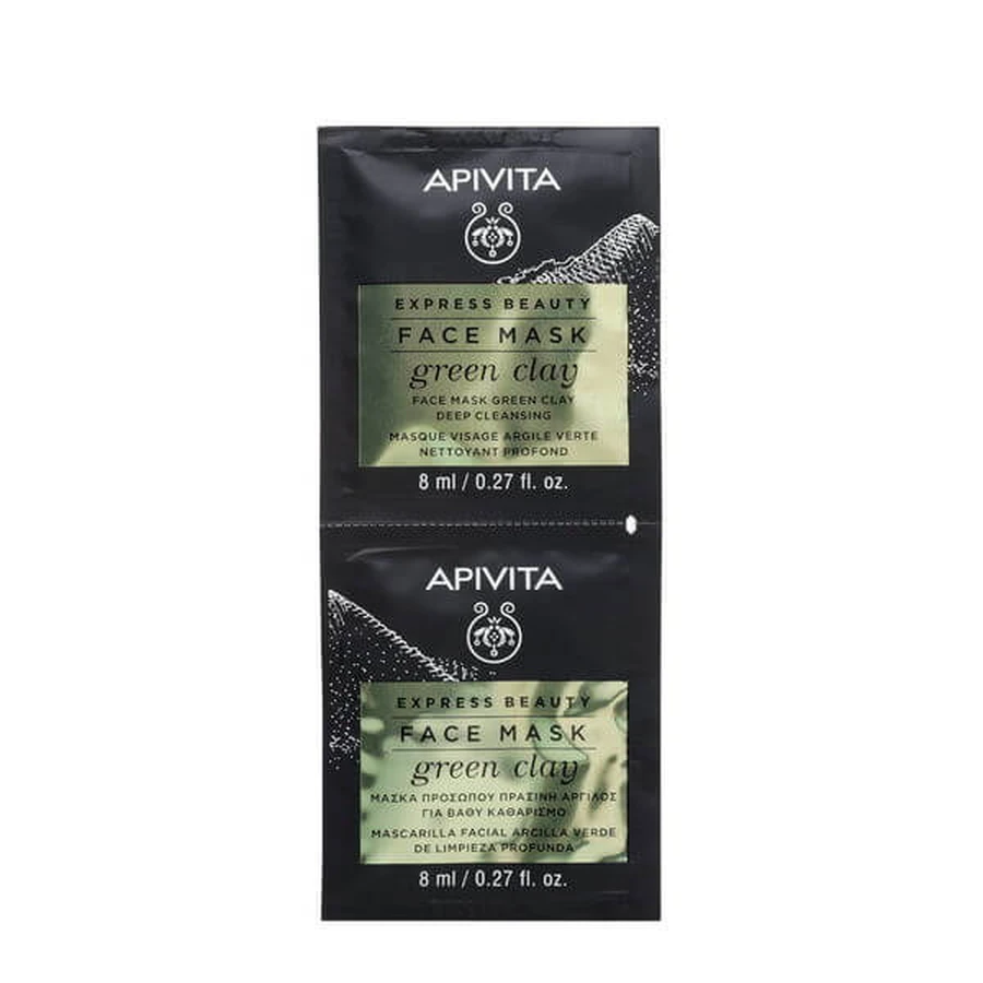 Apivita Grüne Tonerde Reinigung Gesichtsmaske 2x8ml