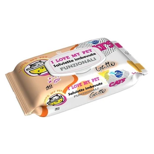 A+cure Haustier getränkte Funktionstücher Cats 40pcs