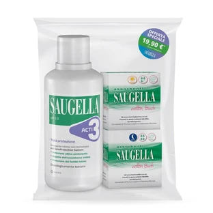 Kit Acti3 + Día y Noche Cajas de tampones Saugella