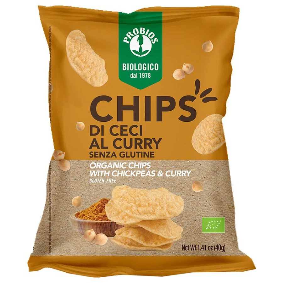 PROBIOS Chickpea Curry Chips 40g