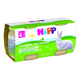 HiPP Gehomogeniseerde Bio Konijn en Aardappelen 2x80g 4 Maanden+