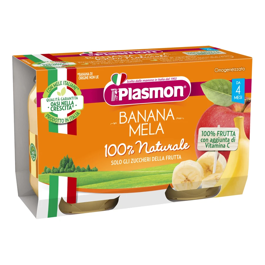 OMO PL.Plátano-Manzana 2x104g