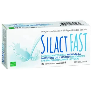 Silact Fast Lactase Supplement 30 Beta Galactosidasa Comprimidos Masticables