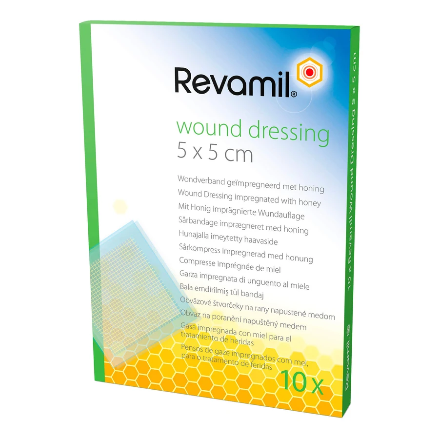 REVAMIL GAUZE MED 5X5CM 10PCS