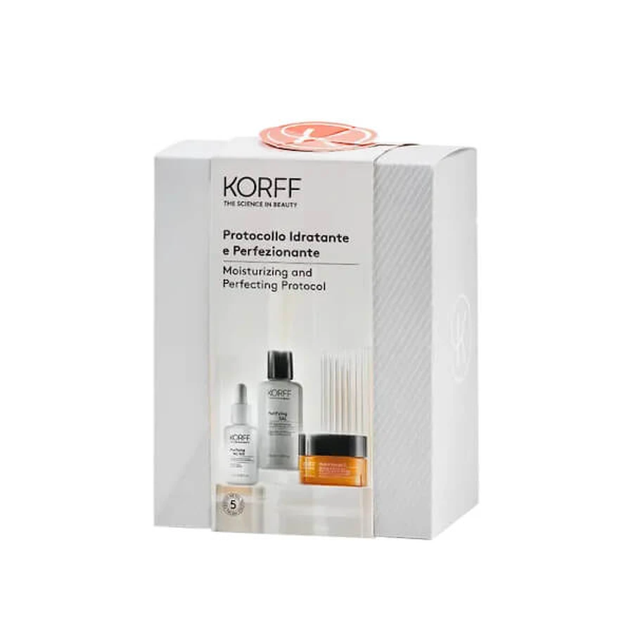 Korff face cream, serum and exfoliating lotion box set