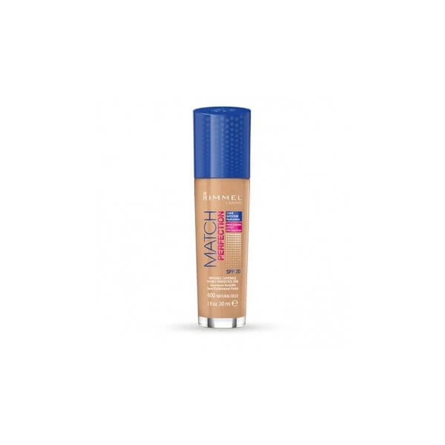 BASE DE MAQUILLAJE RIMMEL MATCH 400 NATUAL BEIGE