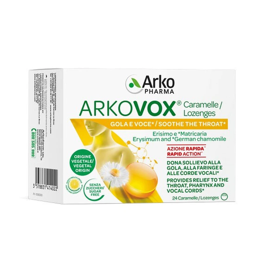 ARKOVOX 24 Suikervrije Honing Citroen zuigtabletten