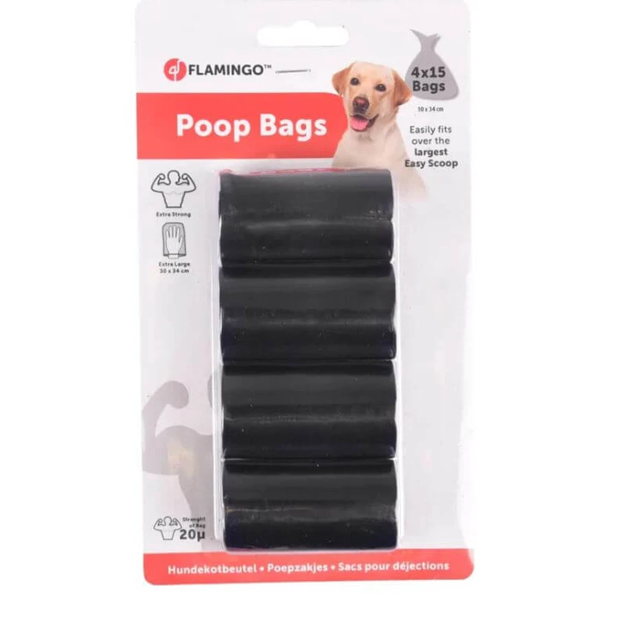 FLAMINGO HUNDEHYGIENETASCHEN CF. (4x15) PZ SCHWARZ