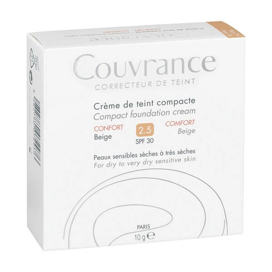 Eau Thermale Avène - Couvrance Confort Crema compacta con color SPF30 Beige 10 g