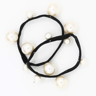 IB ACC ELASTIC BAND WITH PEARLS