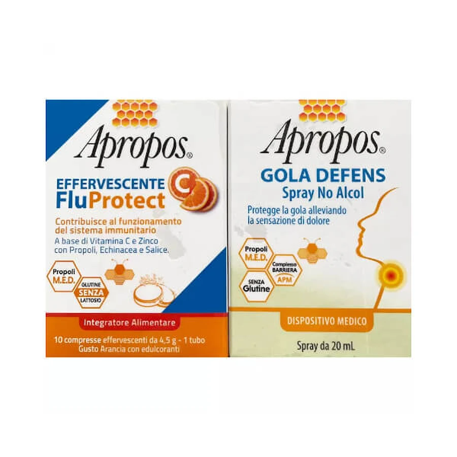 Apropos Gola Defense Spray fără alcool + FluProtect efervescent