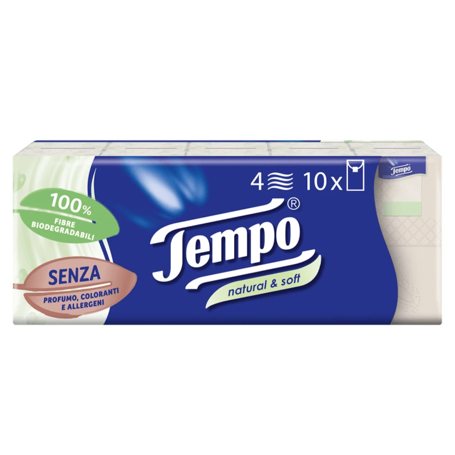 Taschentücher Natural &amp; Soft Tempo 10 Pakete