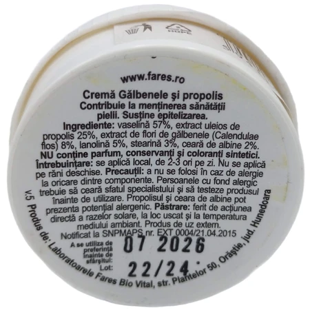 Crema de Caléndula y Propóleo, P117, 20 g, Fares