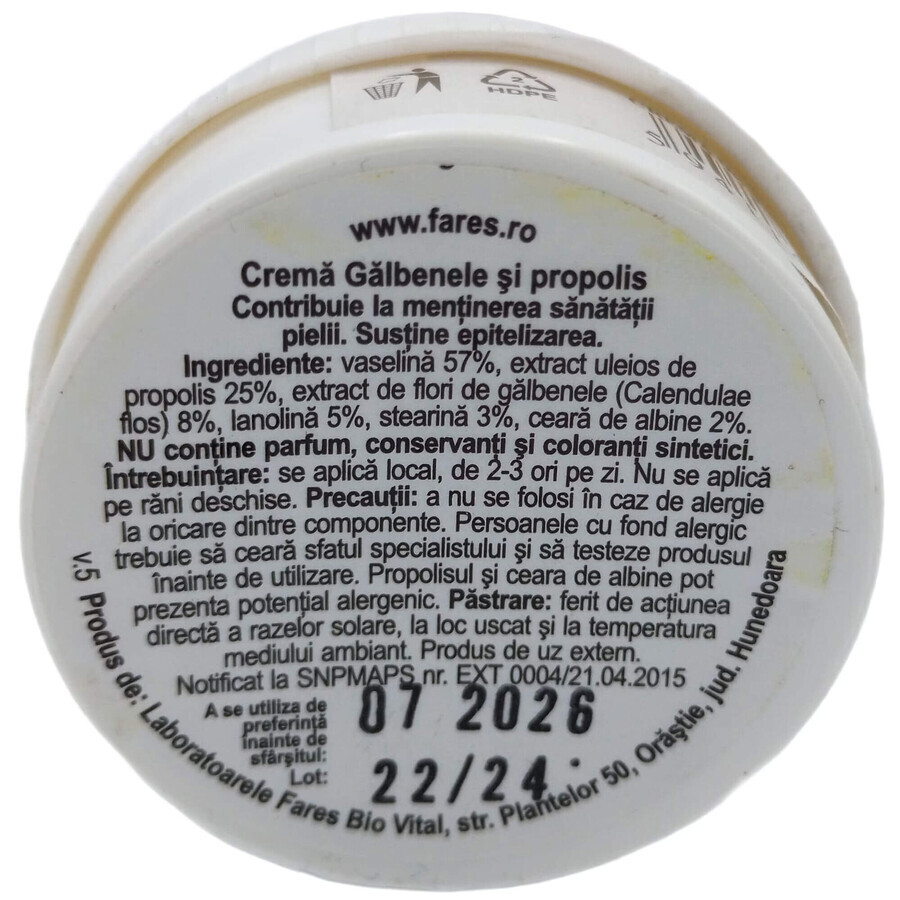 Crema de Caléndula y Propóleo, P117, 20 g, Fares