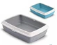 LEO PET CAT LITTER "MICIO" WITH FRAME 53x38x16 CM (assorted colors)