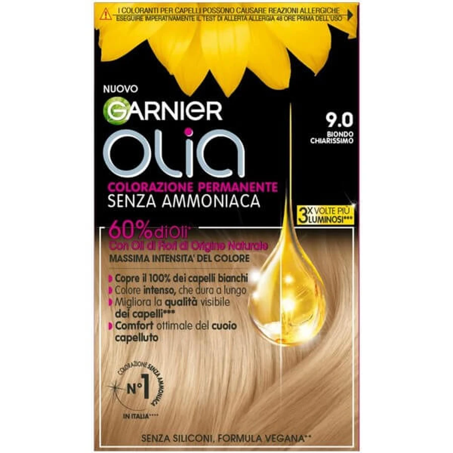 GARNIER OLIA COLORACIÓN PERMANENTE 9.0 RUBIO MUY CLARO