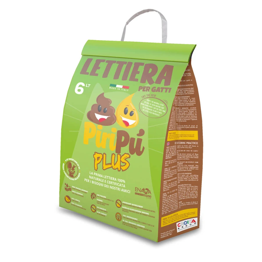 PIRIPU' KATZE PLUS 100% NATÜRLICHES STREU 6 LT