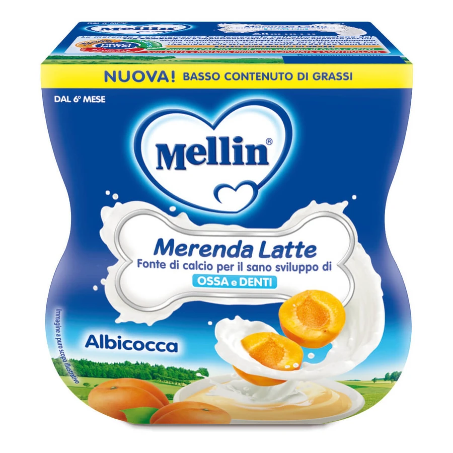 Mellin Snack Melk Abrikoos 2x100g