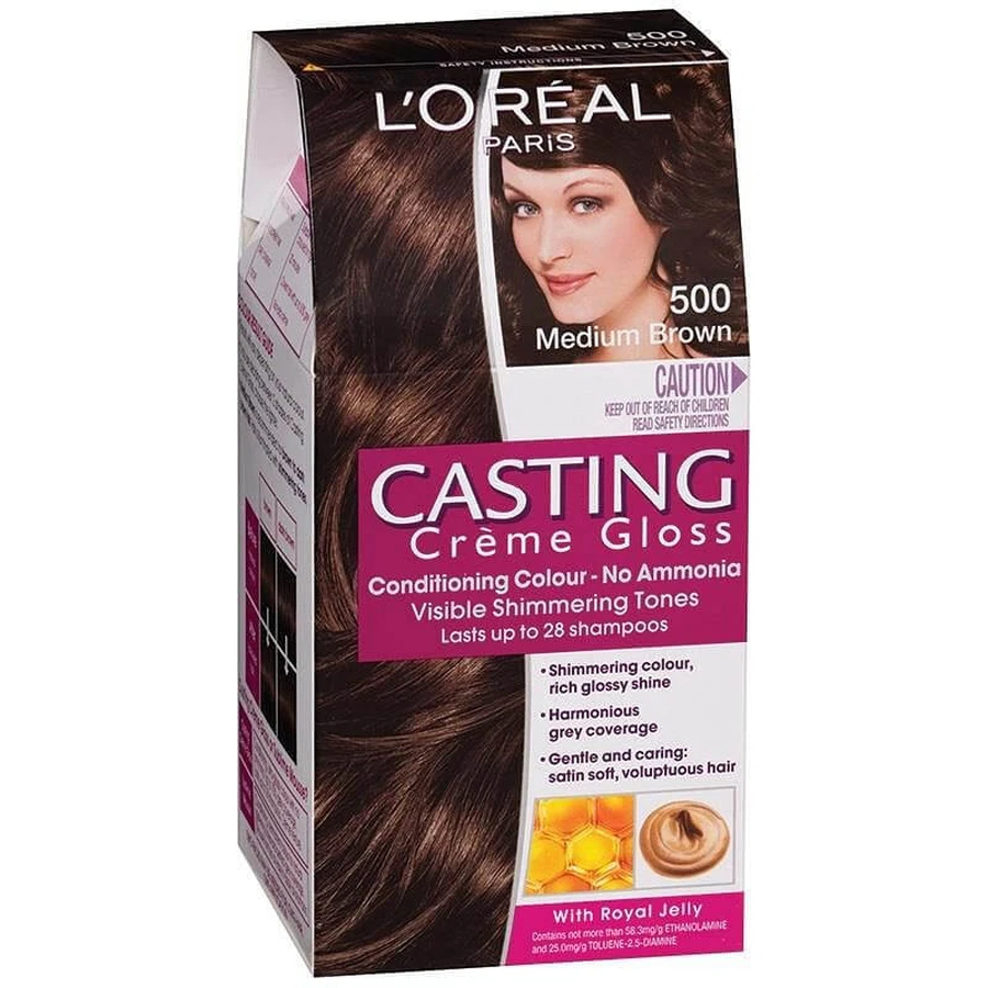 L'OREAL CASTING CREME GLOSS AMMONIAKFREIE FÄRBEBEHANDLUNG 500 HELLBRAUN