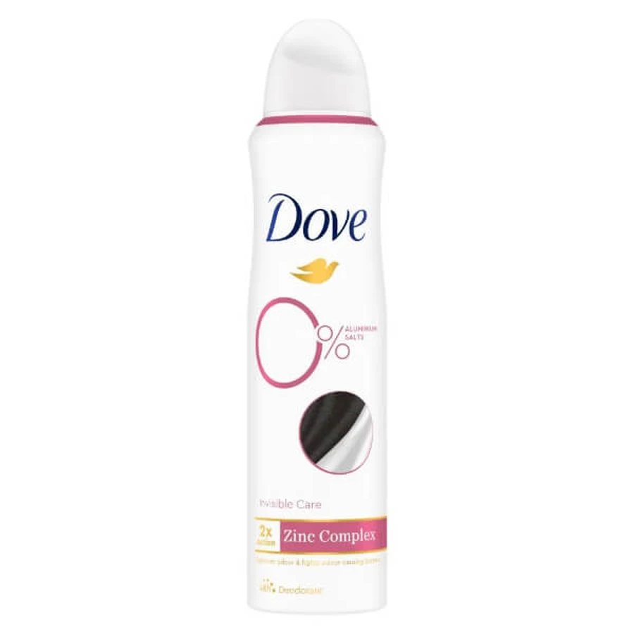 Dove 0% Aluminum Salts Deodorant Invisible Care Spray 150ml