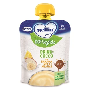 Mellin Boisson 100% végétale à la noix de coco et à la banane pour les bébés de plus de 6 mois 90g