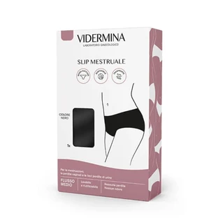 Vidermina - Reusable Black Menstrual Brief Size L