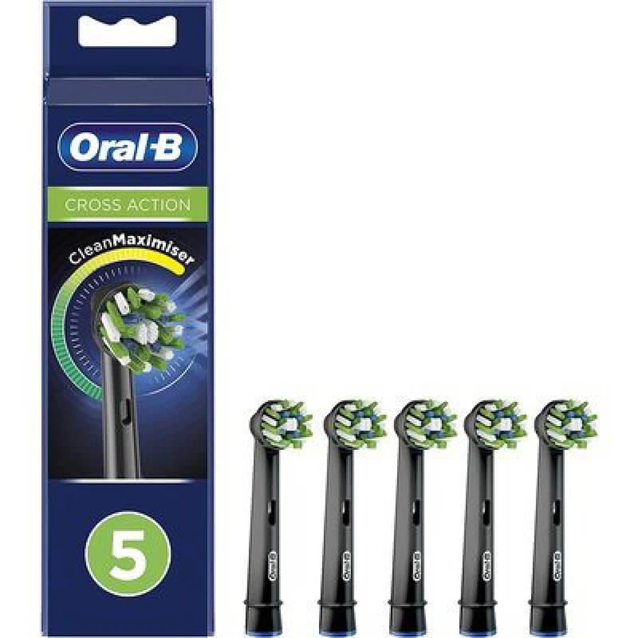 Oral-B® CrossAction Cabezales de Cepillo de Recambio Black Edition 5 Piezas Ref.EB50