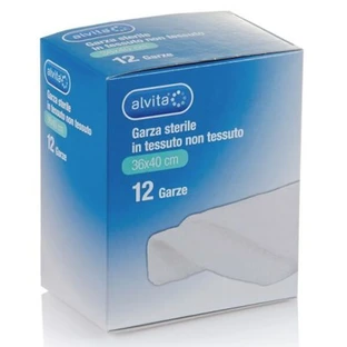 Alvita Gasas TNT Estériles 36x40 cm 12 Piezas para Apósitos