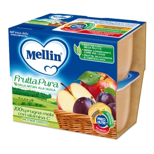 Mellin Pure Fruit Plum Apple 4x100g