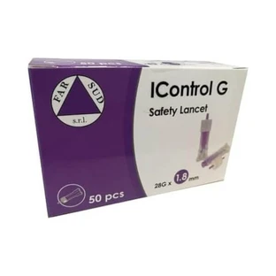 Lancetas Farsud Icontrol G 28G Pungidito - 50 Piezas