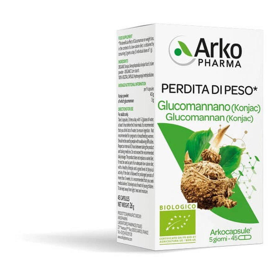 Glucomanano 45 Cápsulas Arkocápsula